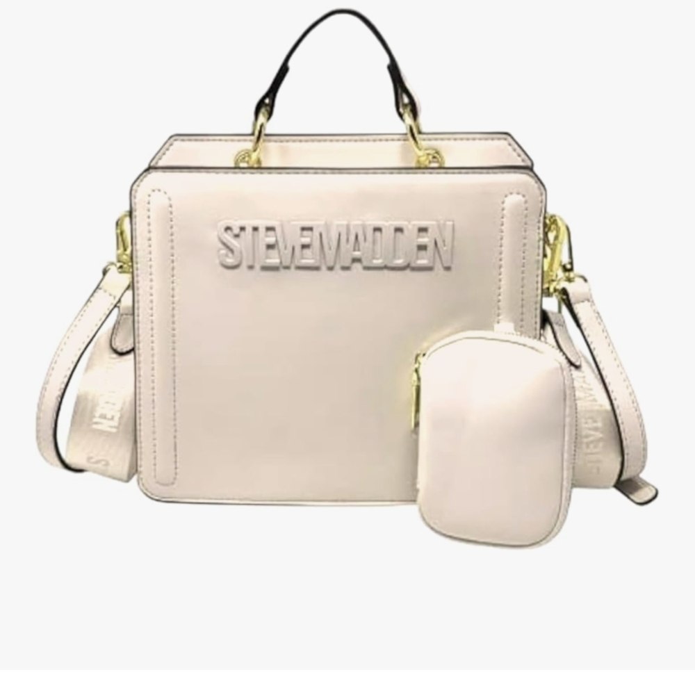 Steve Madden Vanilla Faux Leather Convertible Crossbody Bag - Picture 10 of 13
